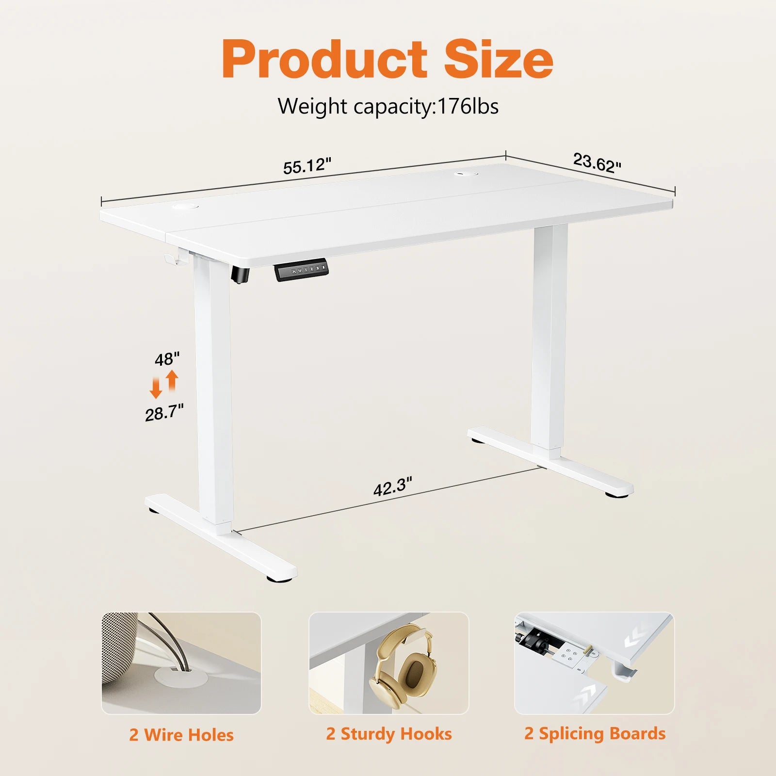 Ergonomic Electric Standing Desk Height Adjustable Computer Desk