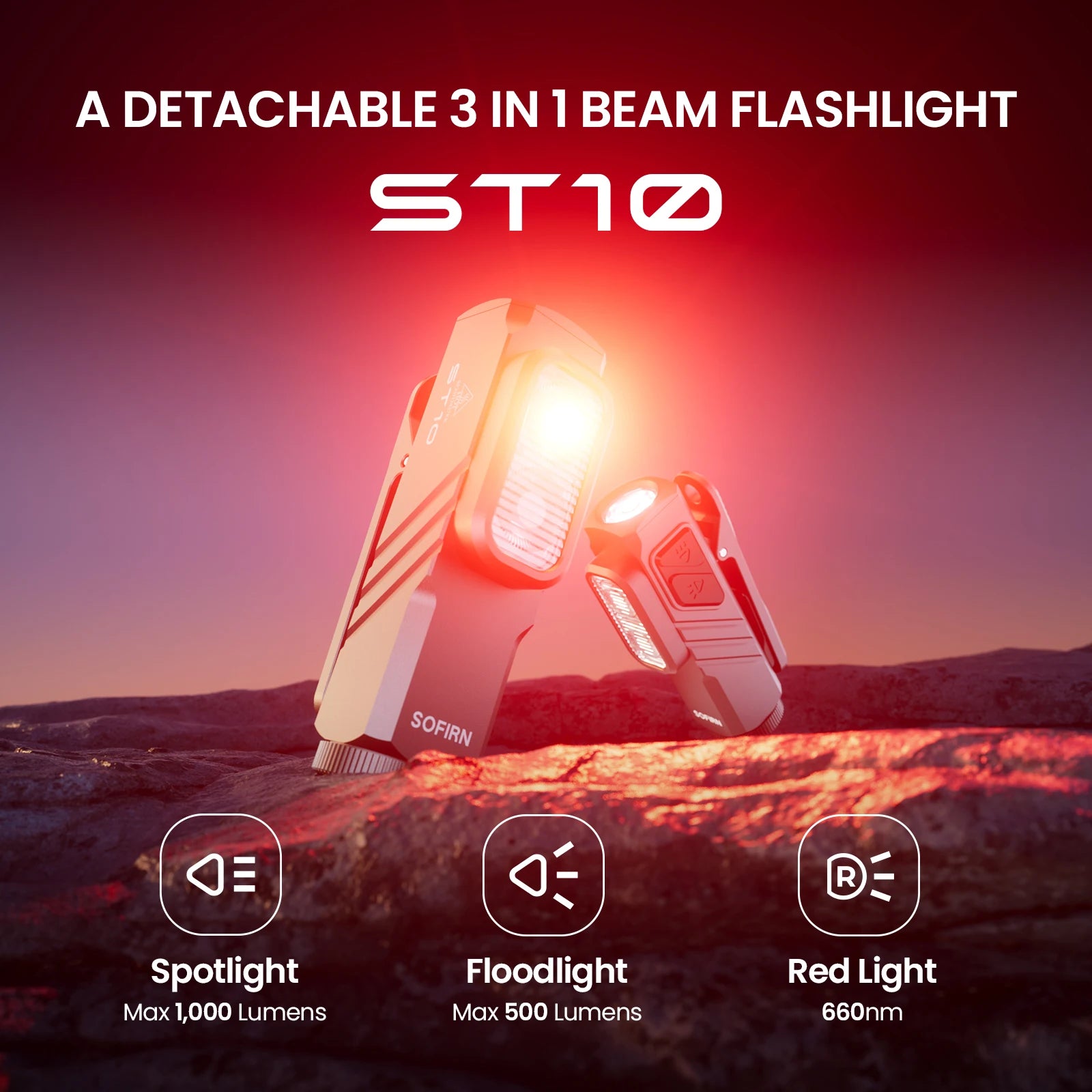 SOFIRN Mini ST10 1000LM EDC Flashlight