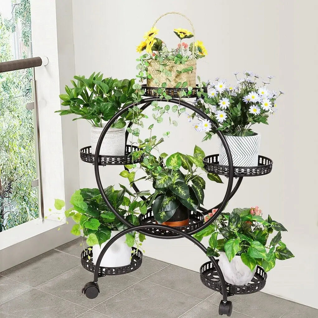 4 Layer 6 Pots Flower Holder Plant Stand