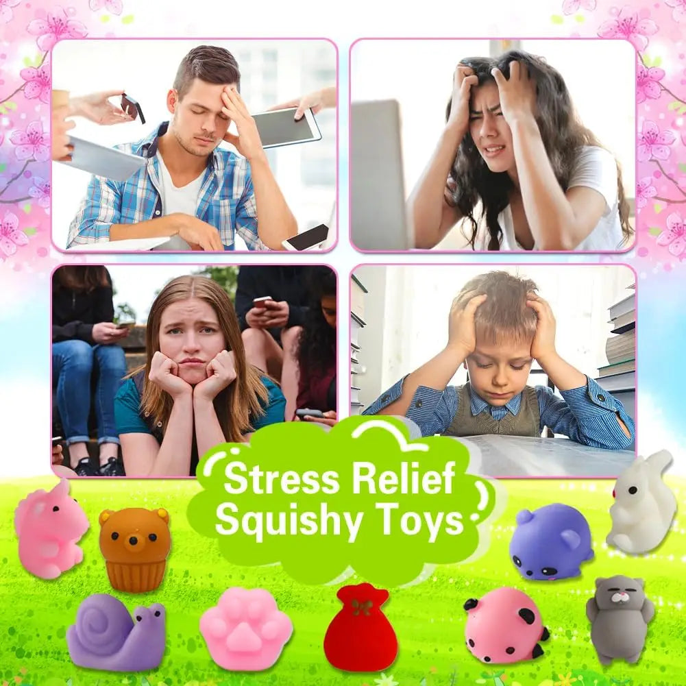 100 Pack Soft Mochi Squishy Fidget Toys