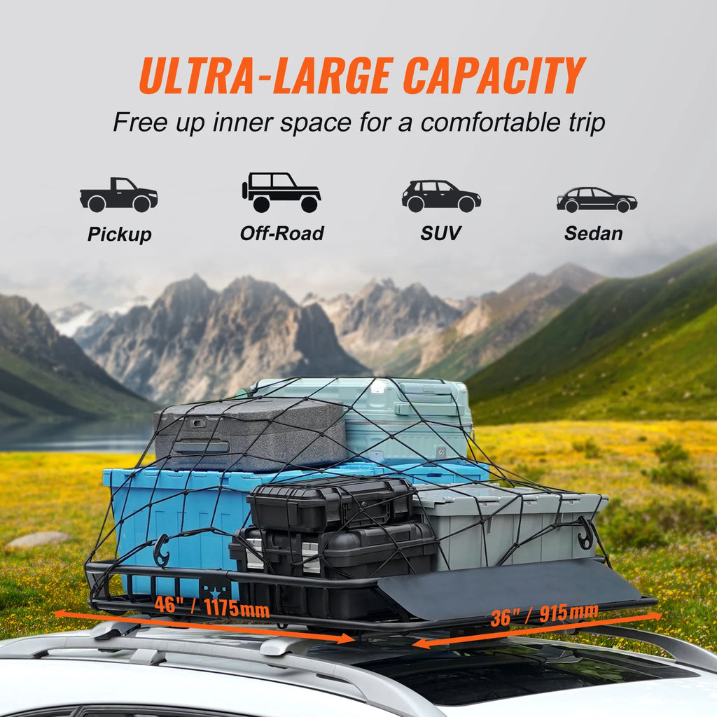 Roof Rack Cargo Basket  51"x36"x5"