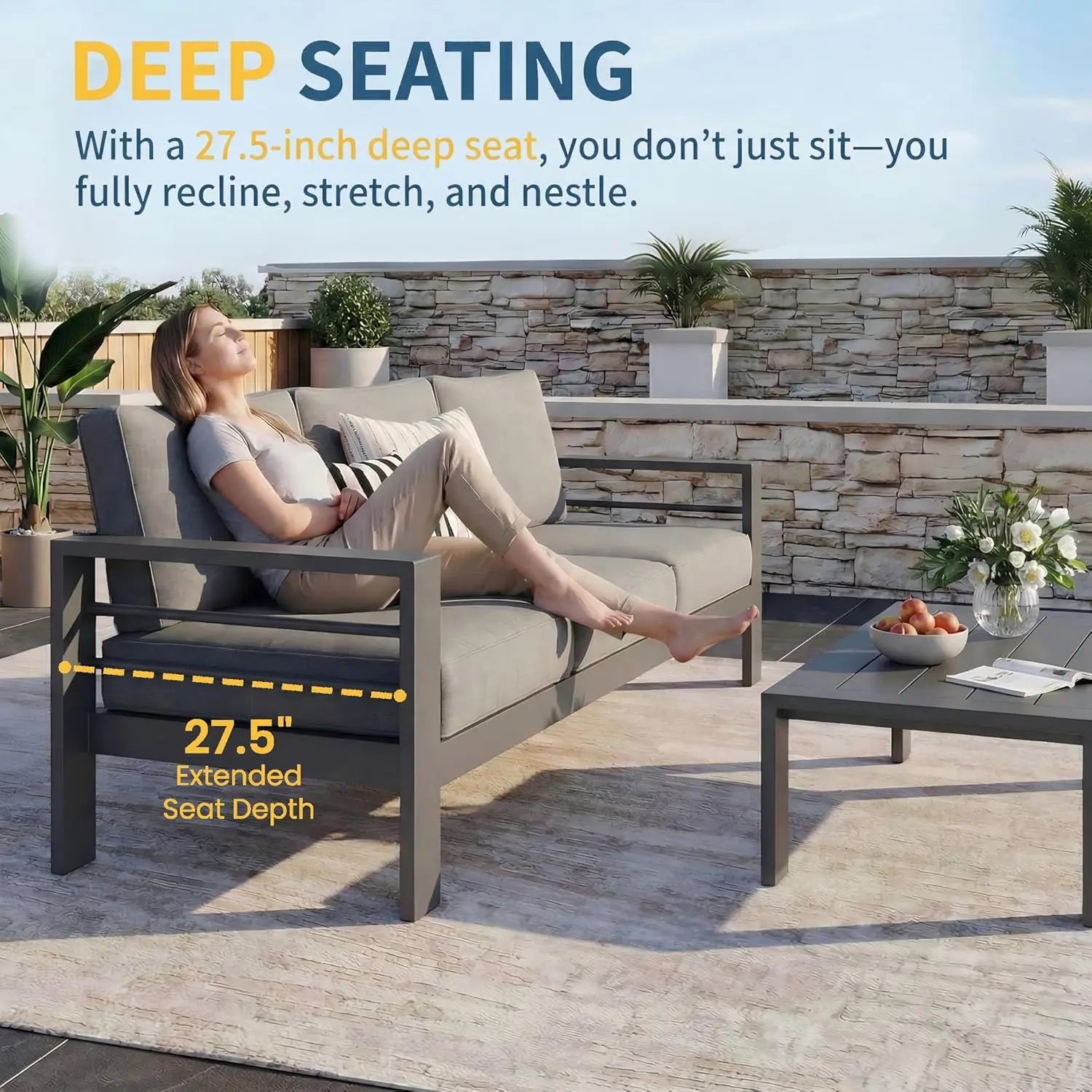 Aluminum Patio Furniture Set for All Weather