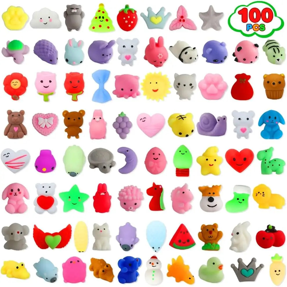 100 Pack Soft Mochi Squishy Fidget Toys
