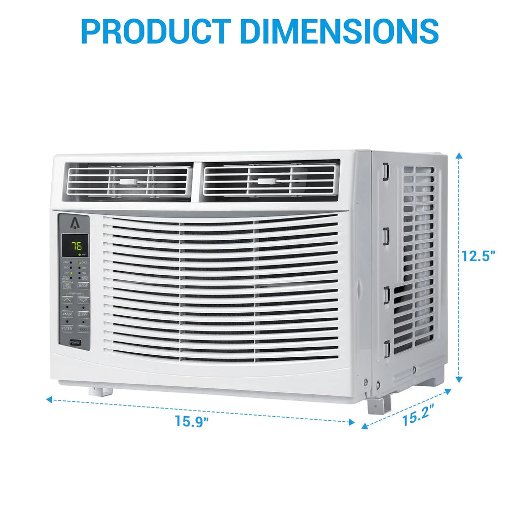 6000 BTU Window Air Conditioner, Smart WiFi AC Unit with Remote Control & Digital Display
