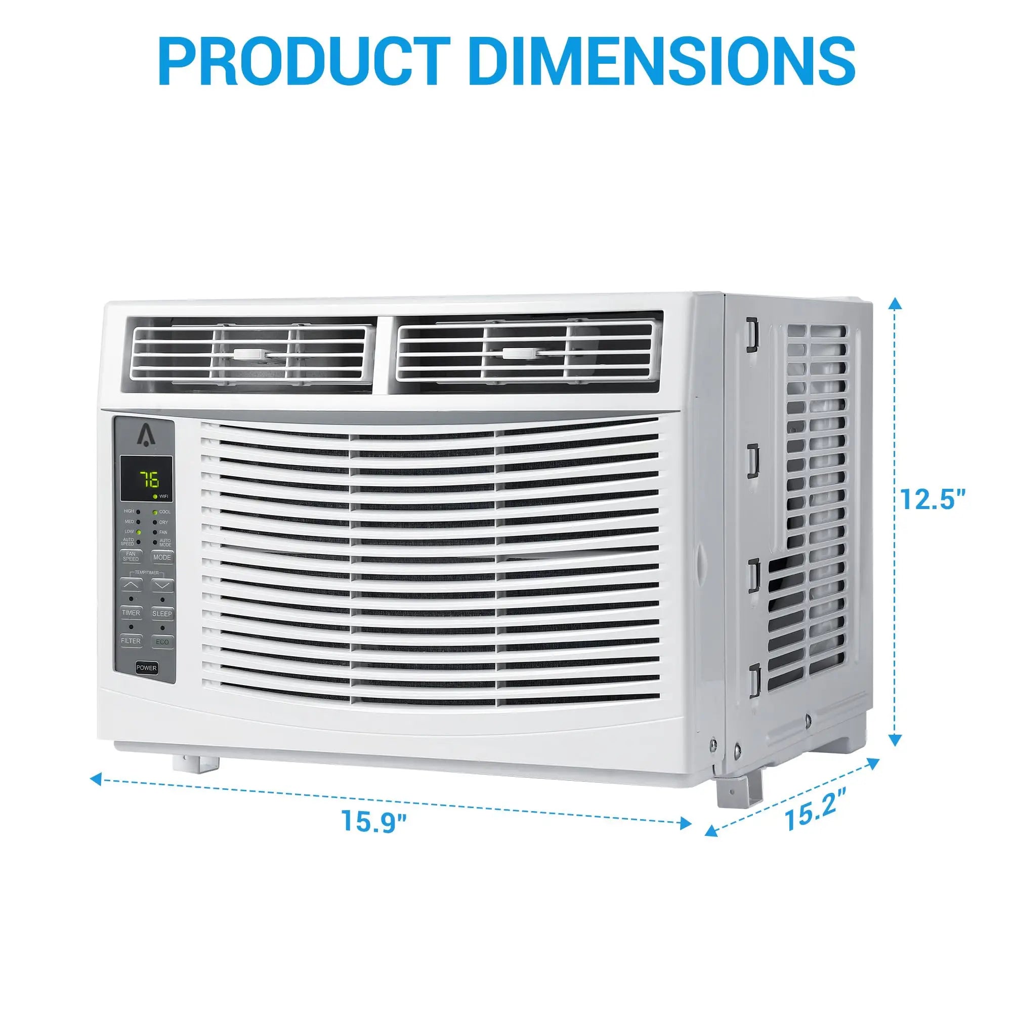 6000 BTU Window Air Conditioner, Smart WiFi AC Unit with Remote Control & Digital Display