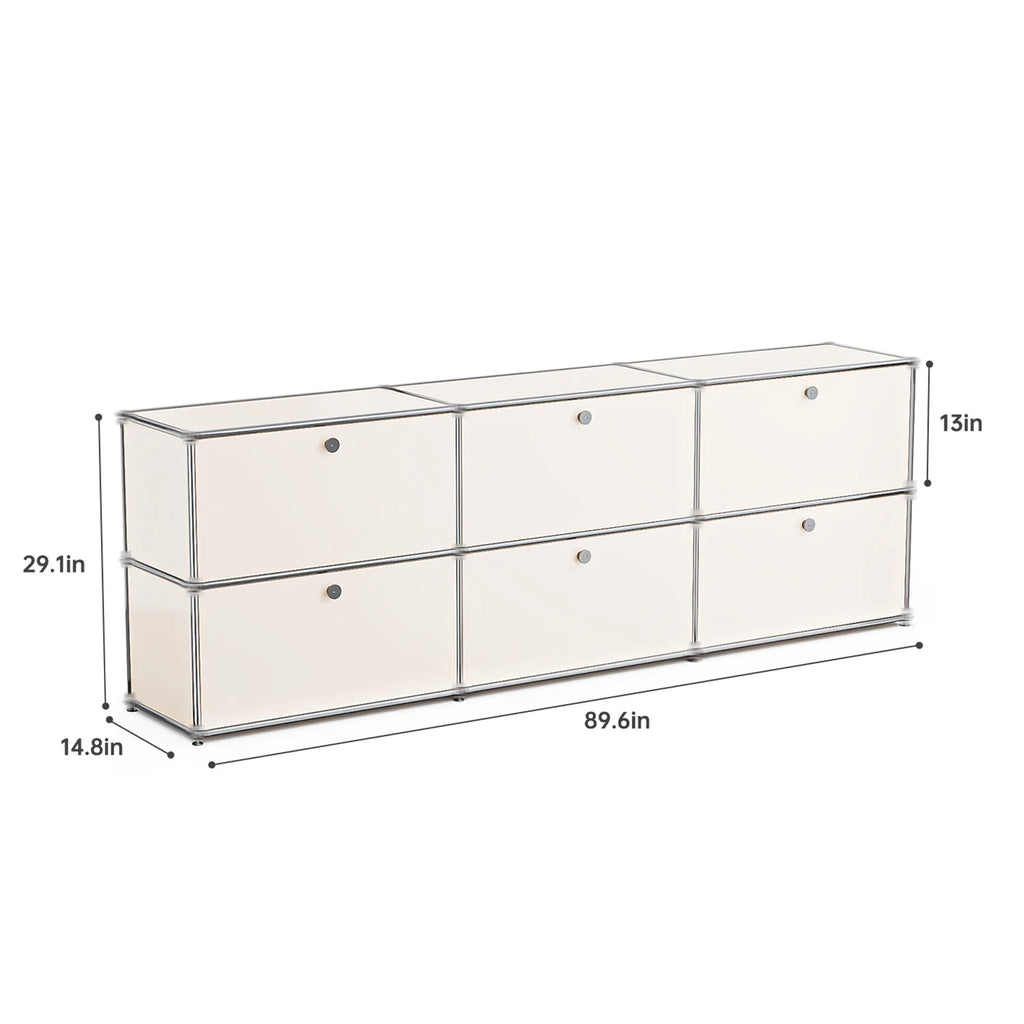 Modern Storage Cabinet Stainless Metal Organizer