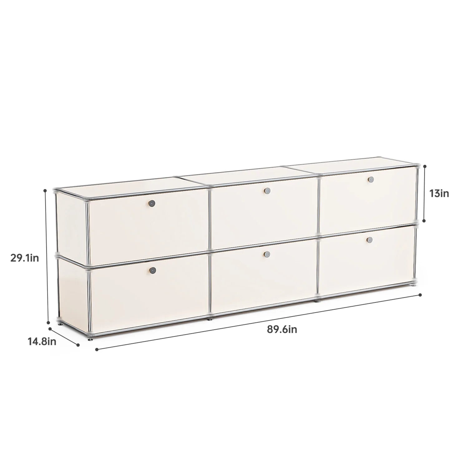 Modern Storage Cabinet Stainless Metal Organizer