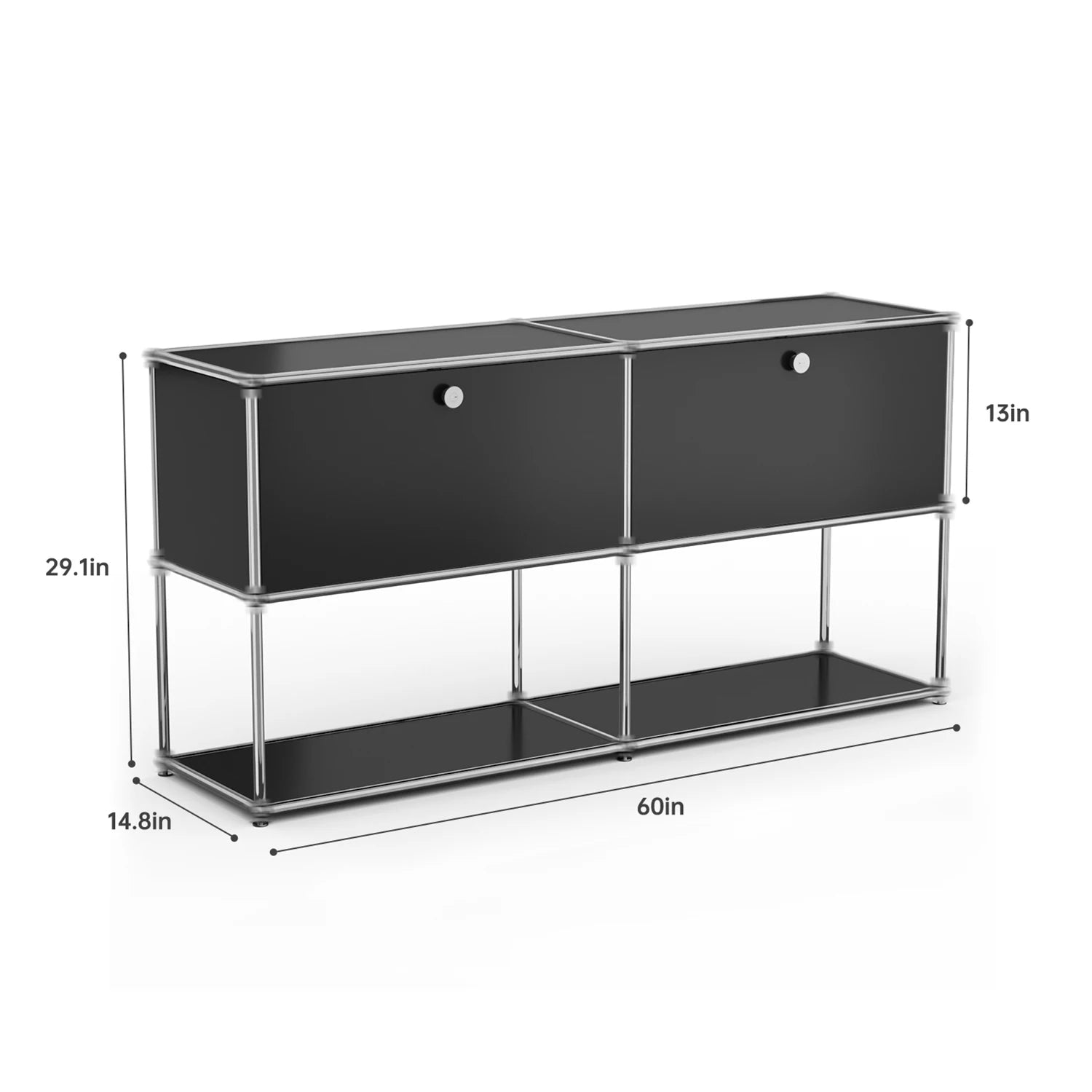 Modern Storage Cabinet Stainless Metal Organizer