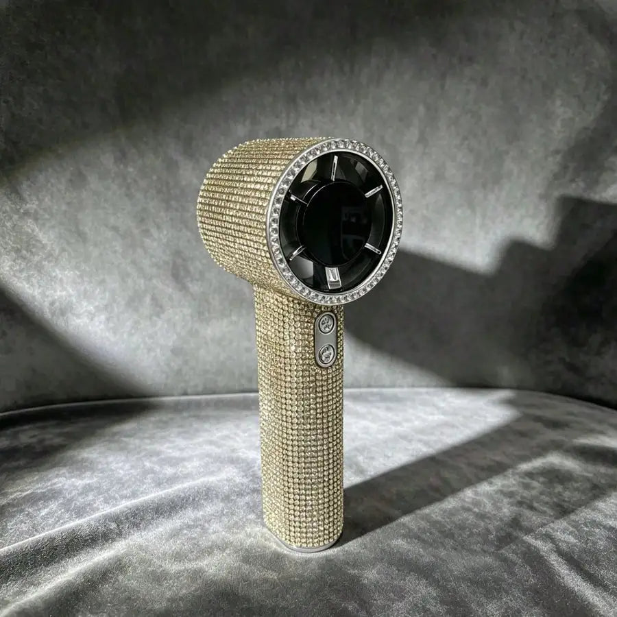 Encrusted Mini Handheld Electric Fan