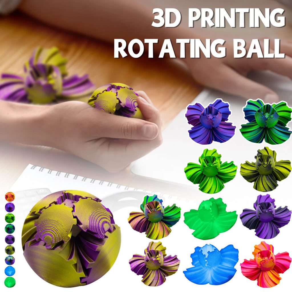 3d Printed Gear Ball Cube