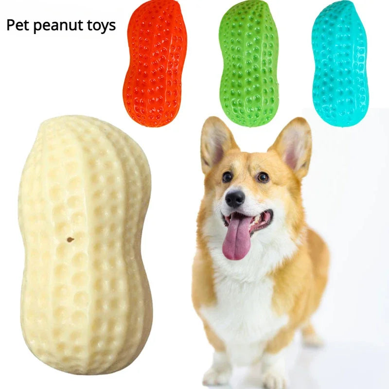 Dog Chewing Toy Simulation Peanut Squeaking Plaything