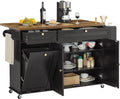 60" Mobile Kitchen Islands Rolling Trolleys