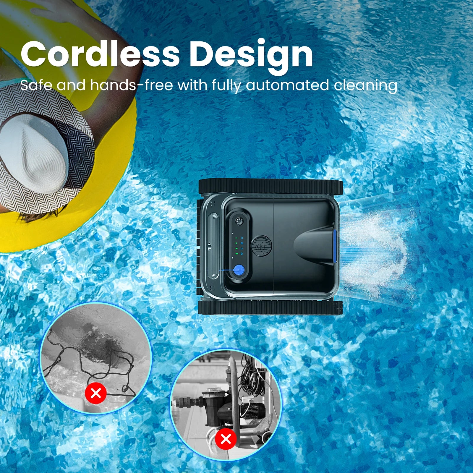 Upgraded Y50 Auto Swimming Pool Cleaner