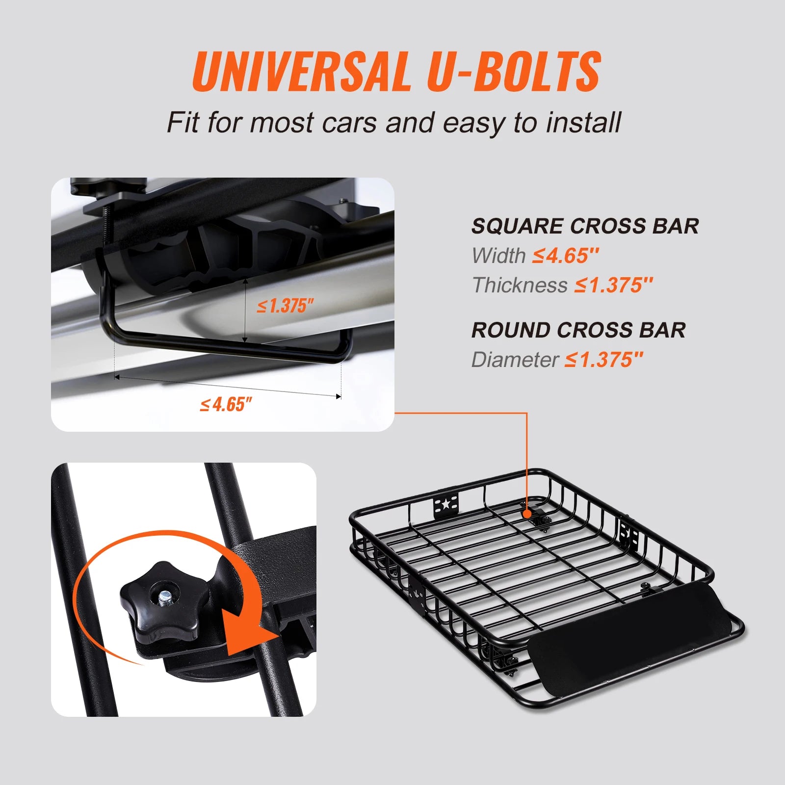 Roof Rack Cargo Basket  51"x36"x5"