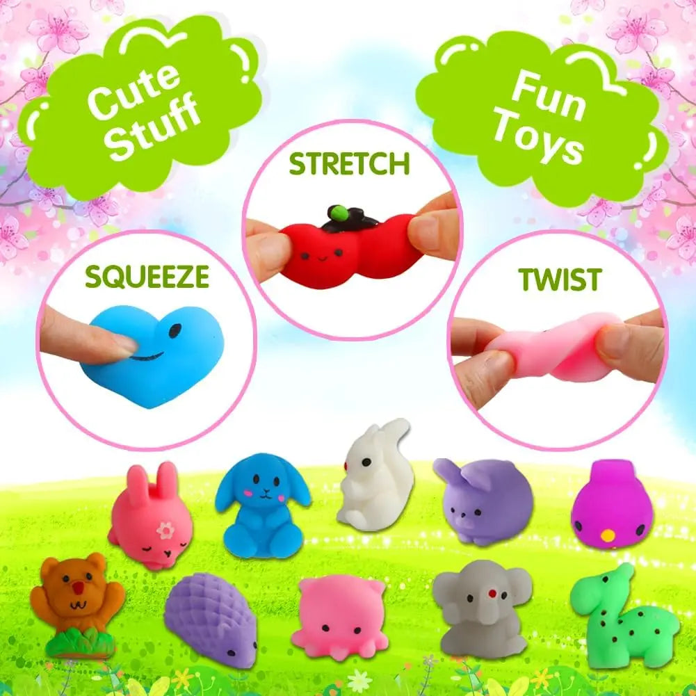 100 Pack Soft Mochi Squishy Fidget Toys