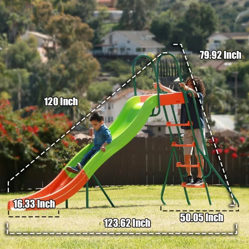 Playground Slide - Big Backyard Freestanding Plastic Slide