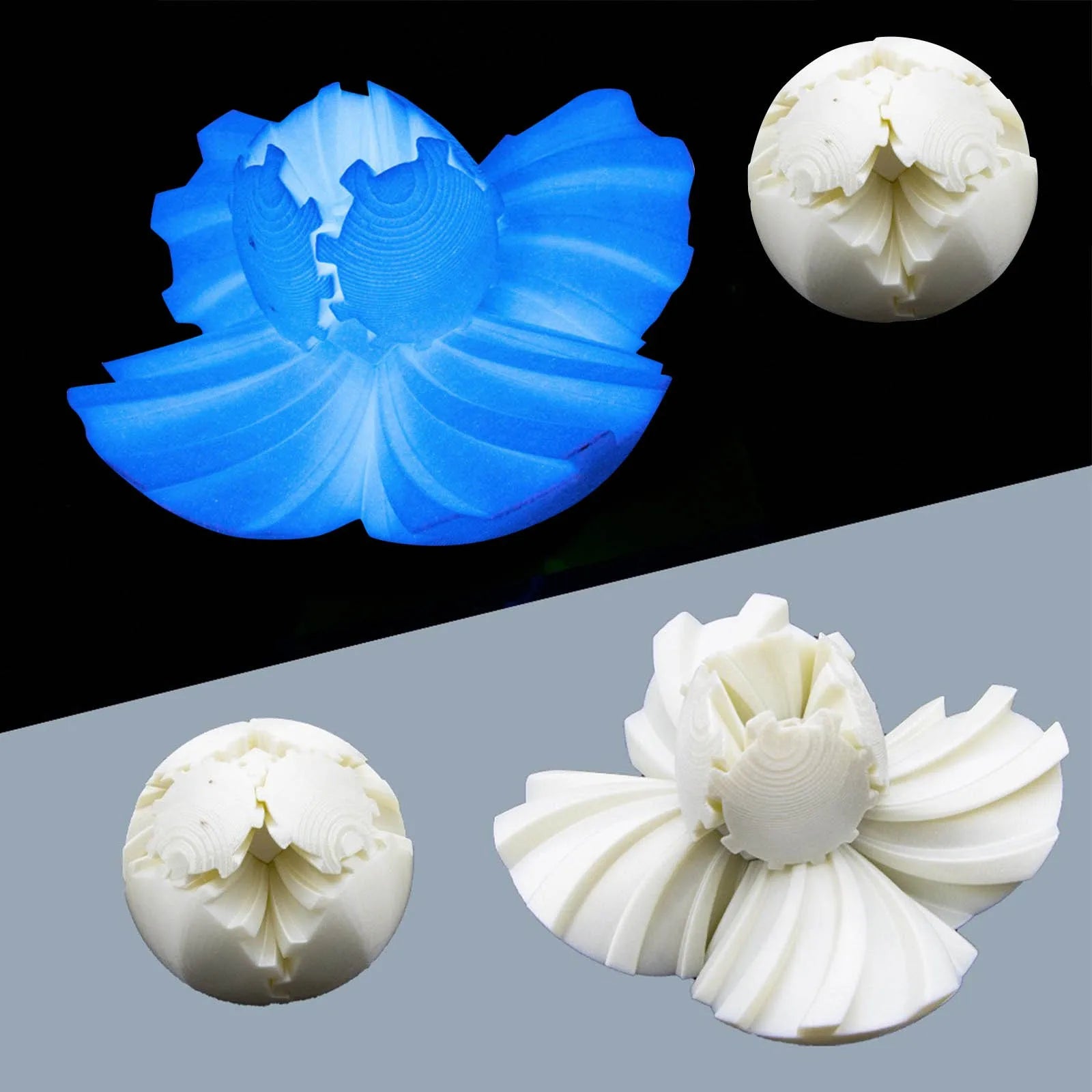 3d Printed Gear Ball Cube