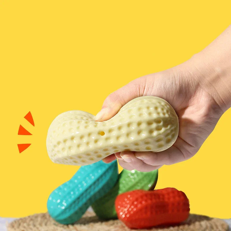 Dog Chewing Toy Simulation Peanut Squeaking Plaything