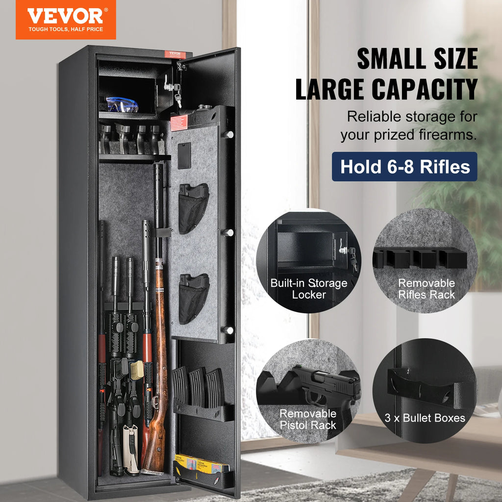 3-8 Rifles Gun Safe w/ Digital Keypad