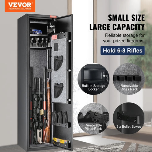3-8 Rifles Gun Safe w/ Digital Keypad