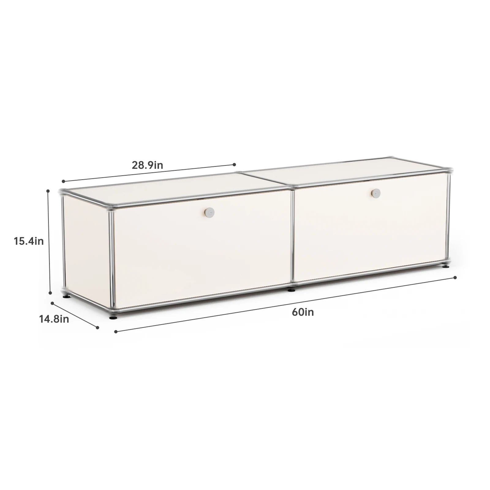 Modern Storage Cabinet Stainless Metal Organizer
