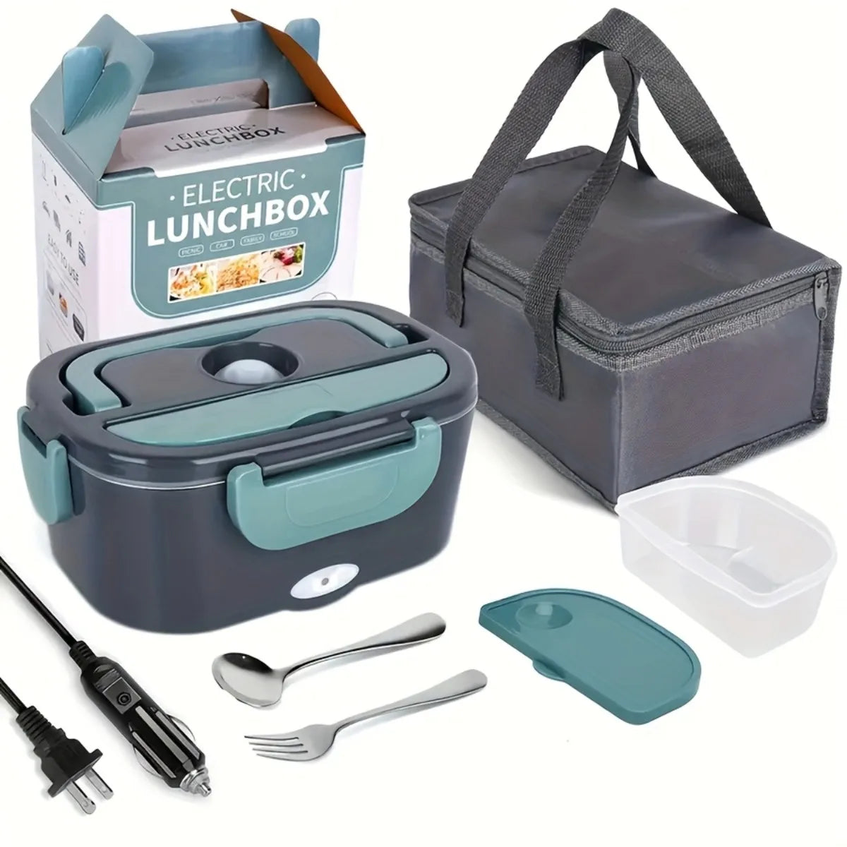 Electric Lunch Box Double Compartment Portable Food Heater