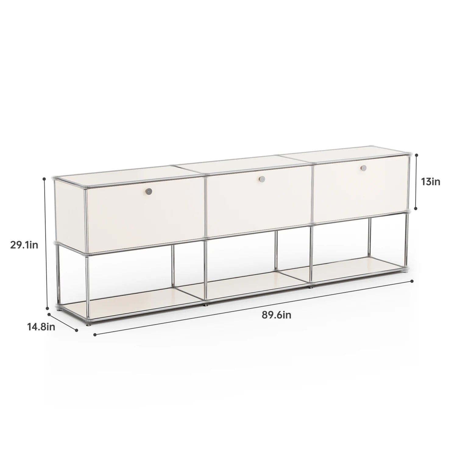 Modern Storage Cabinet Stainless Metal Organizer
