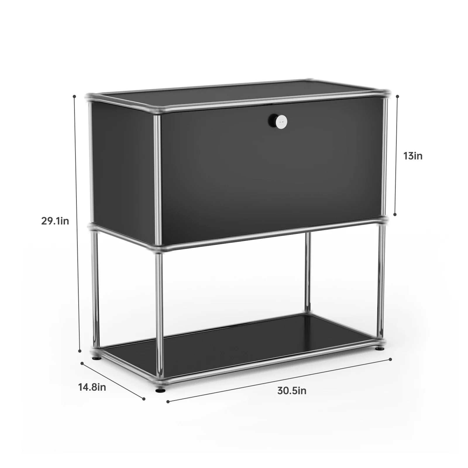 Modern Storage Cabinet Stainless Metal Organizer