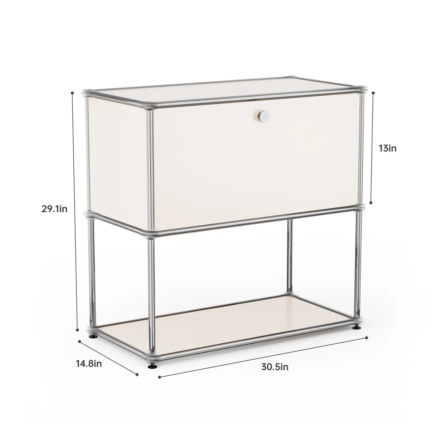 Modern Storage Cabinet Stainless Metal Organizer