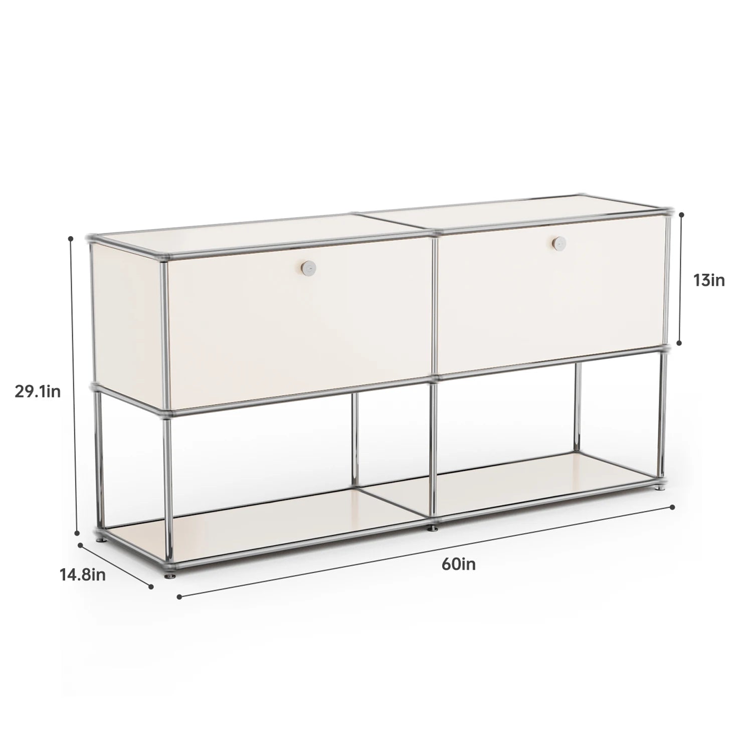 Modern Storage Cabinet Stainless Metal Organizer