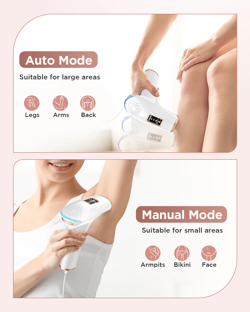 3-in-1 Laser Epilator Painless IPL Hair Removal for Women