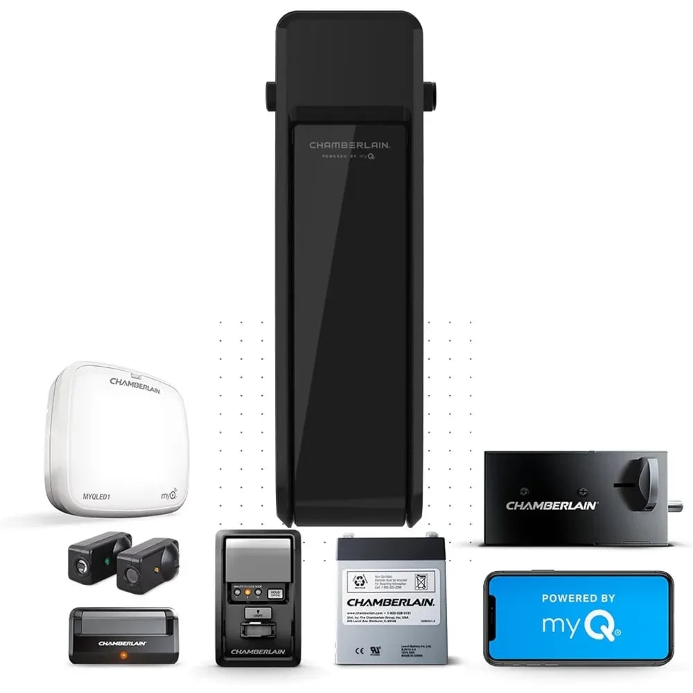 Ultra-Quiet Wall Mounted with Battery Backup and LED Lighting Garage Door Opener