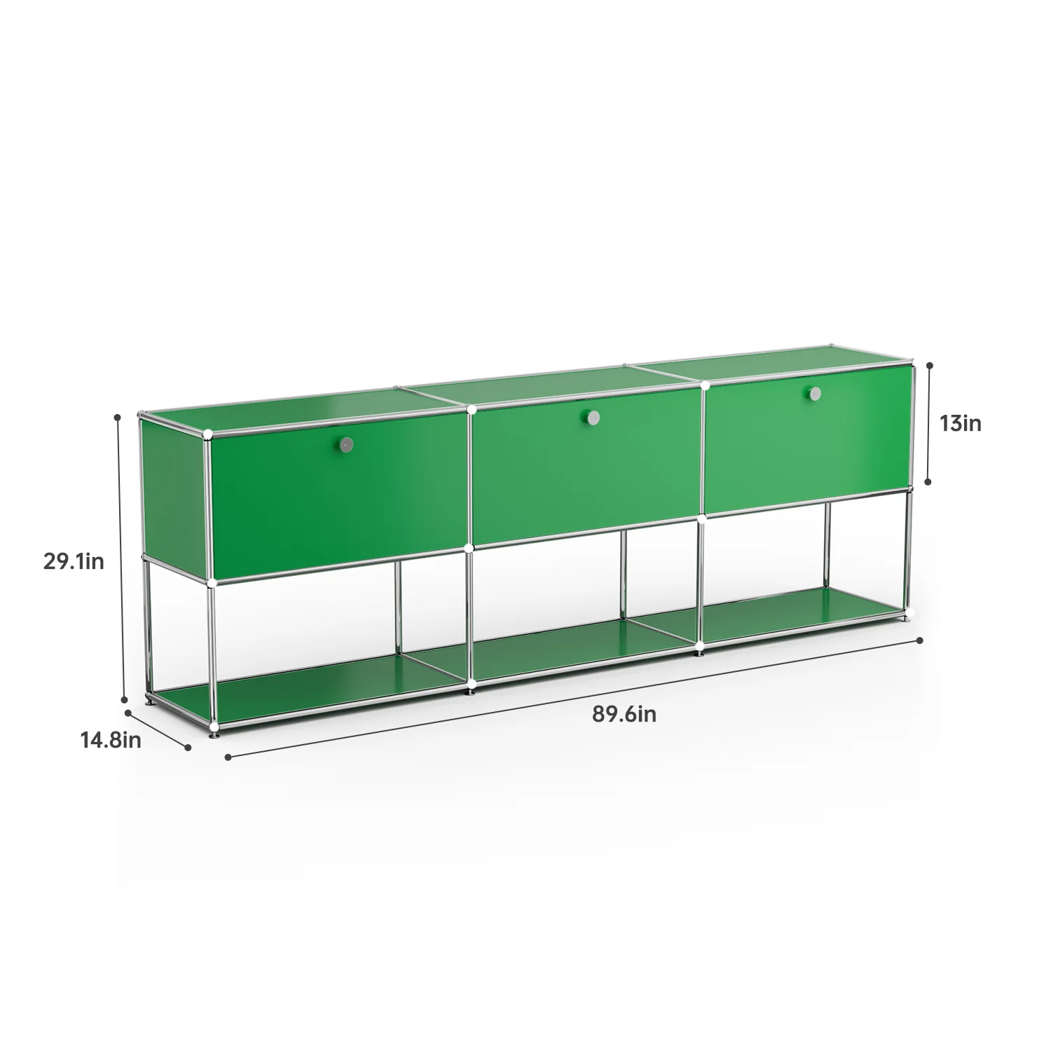 Modern Storage Cabinet Stainless Metal Organizer