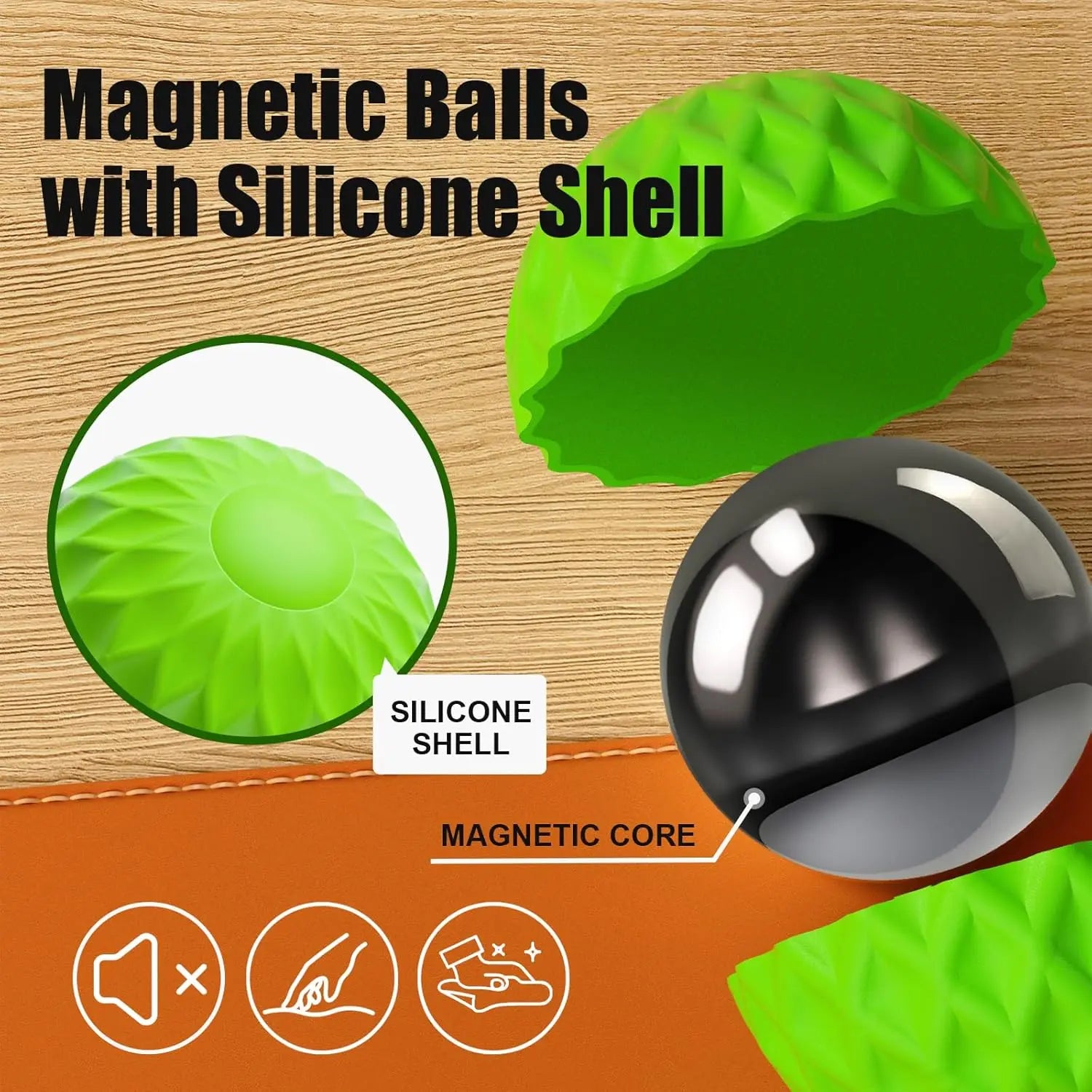 6-Pack Silicone Magnetic Balls