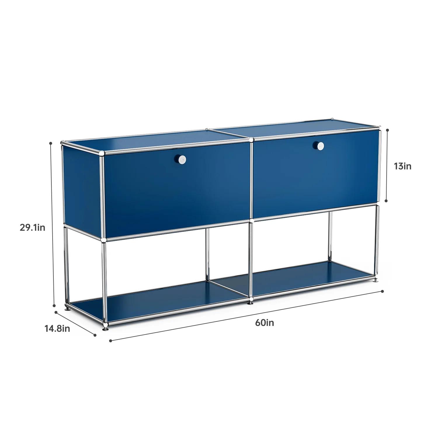 Modern Storage Cabinet Stainless Metal Organizer