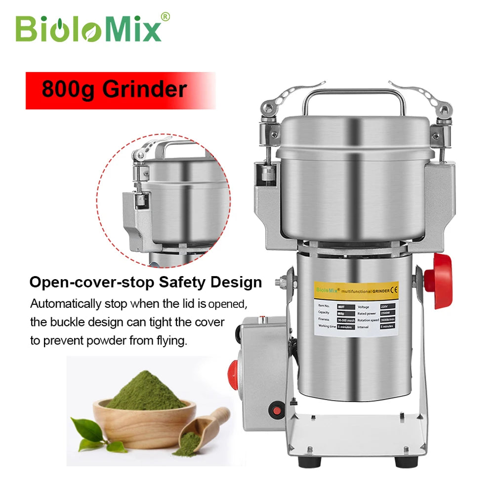 BioloMix Dry Food Grinder Mill 800g 700g