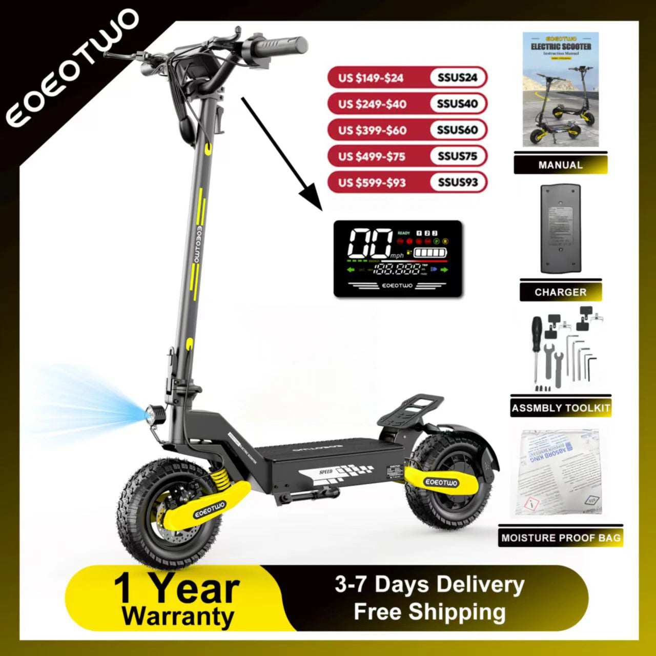 1200W Off Road Electric Scooter for Adults