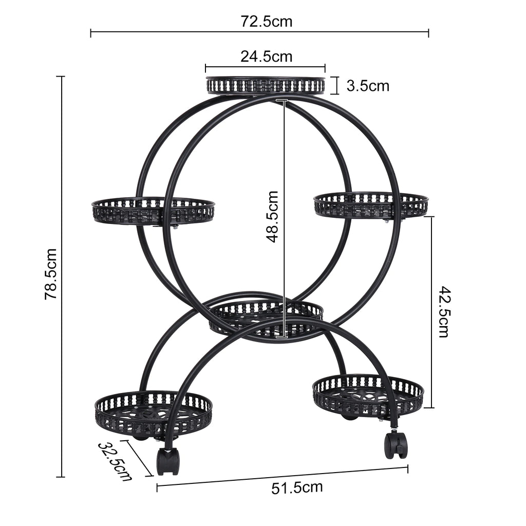 4 Layer 6 Pots Flower Holder Plant Stand