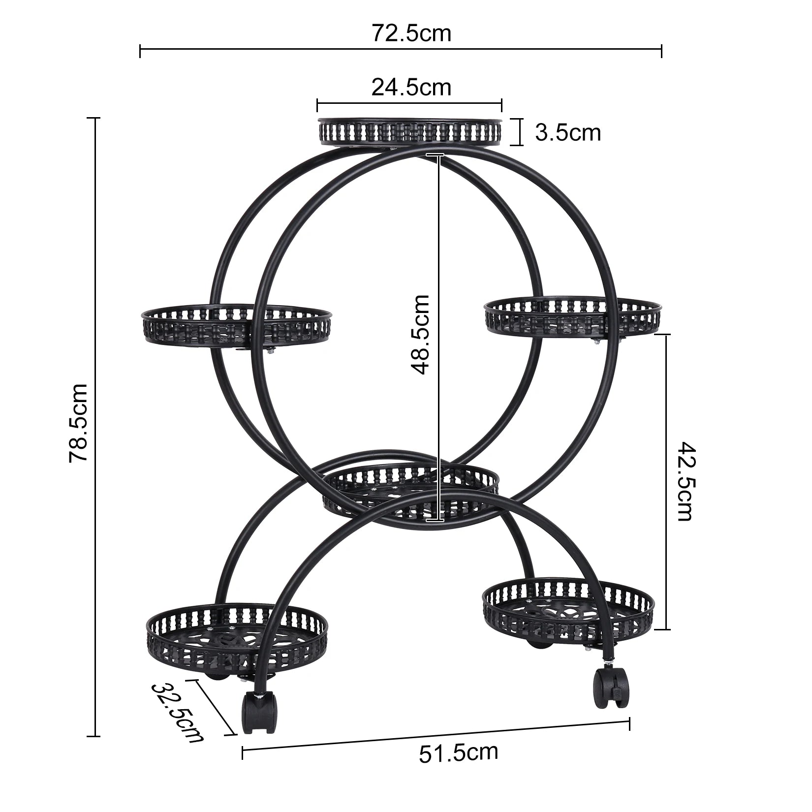 4 Layer 6 Pots Flower Holder Plant Stand