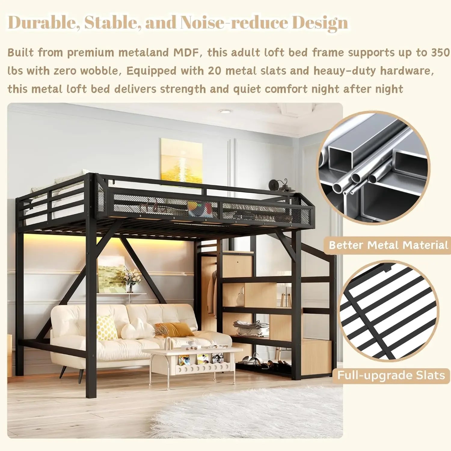 Full Loft Beds with Storage