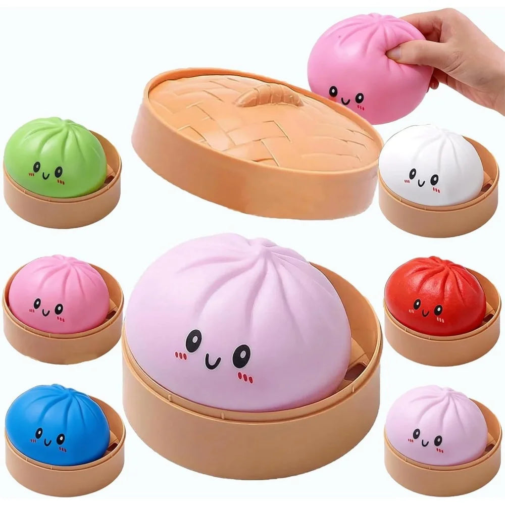 Large Dumpling Stress Ball with Steamer