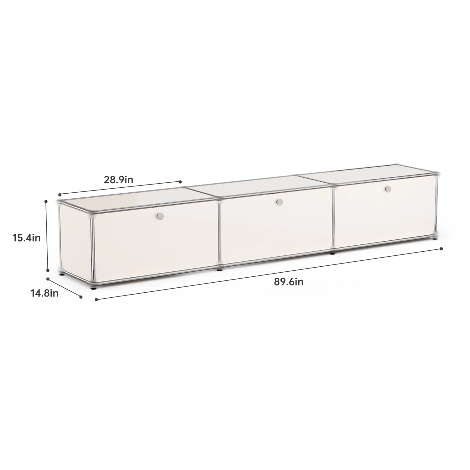 Modern Storage Cabinet Stainless Metal Organizer