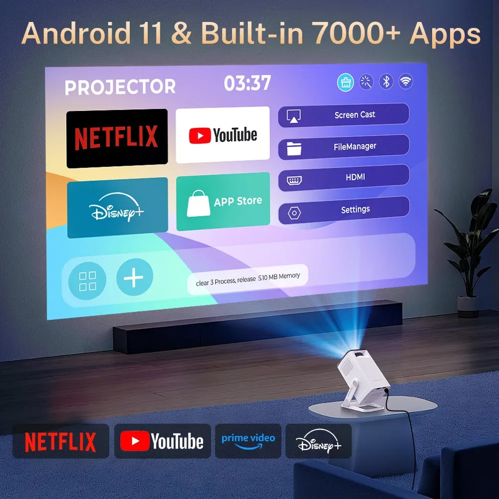 Mini Projector 1080P/4K Supported