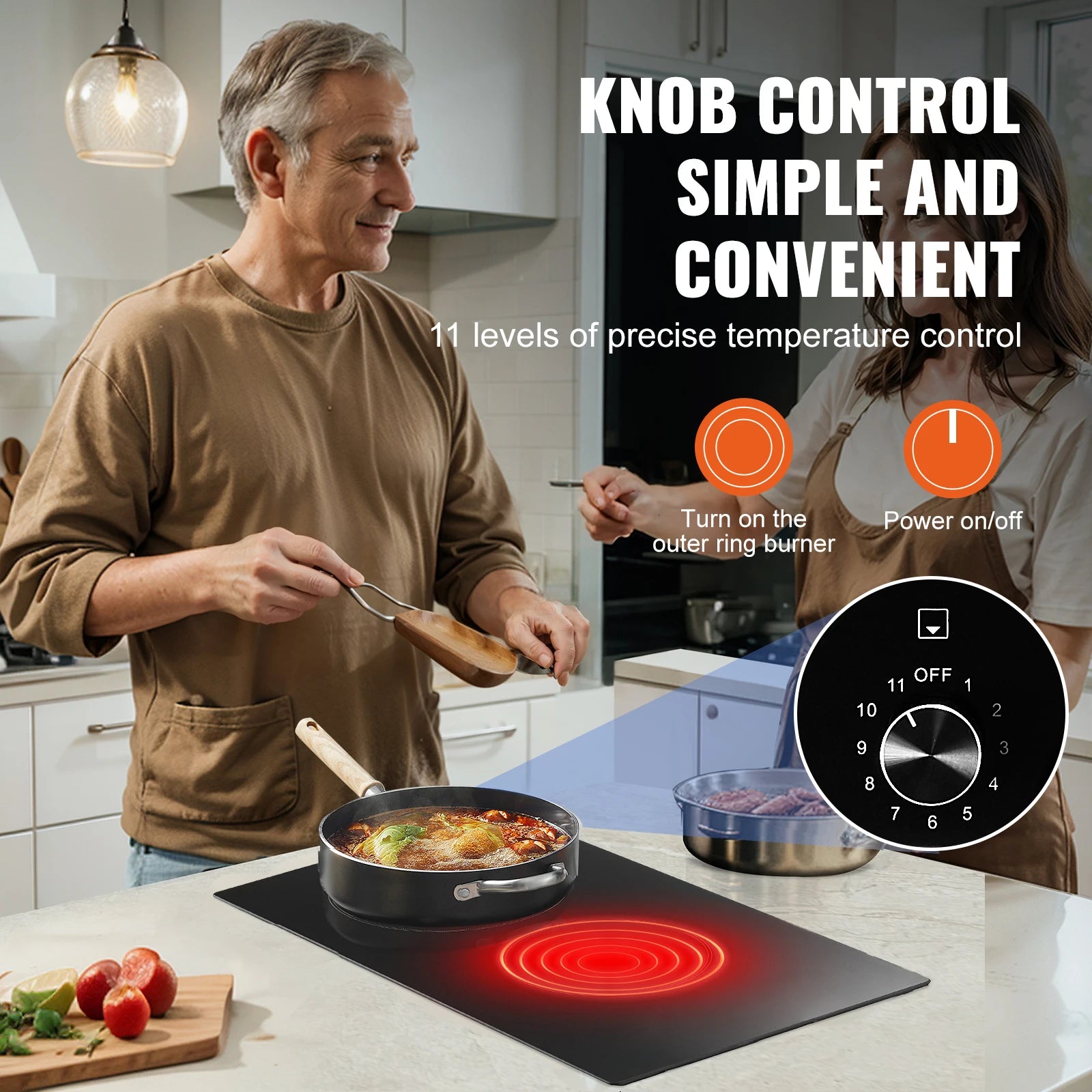 12 inch Electric Cooktop 2 Burners