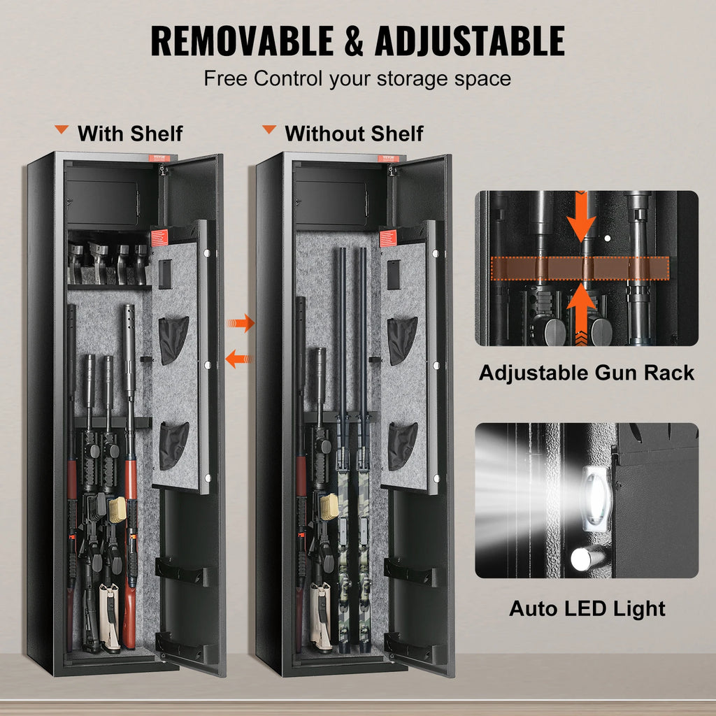 3-8 Rifles Gun Safe w/ Digital Keypad