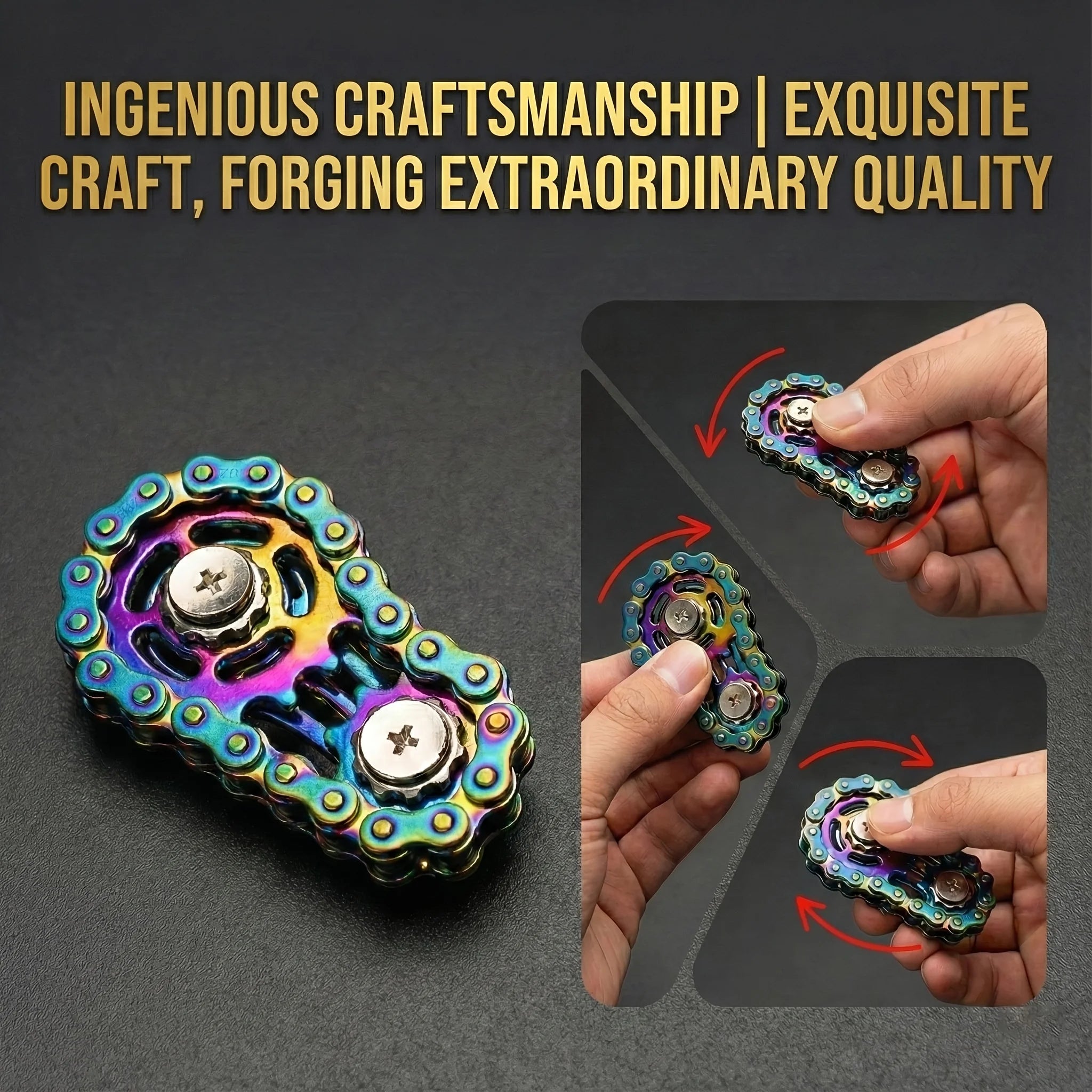 Bike Chain Fidget Spinner