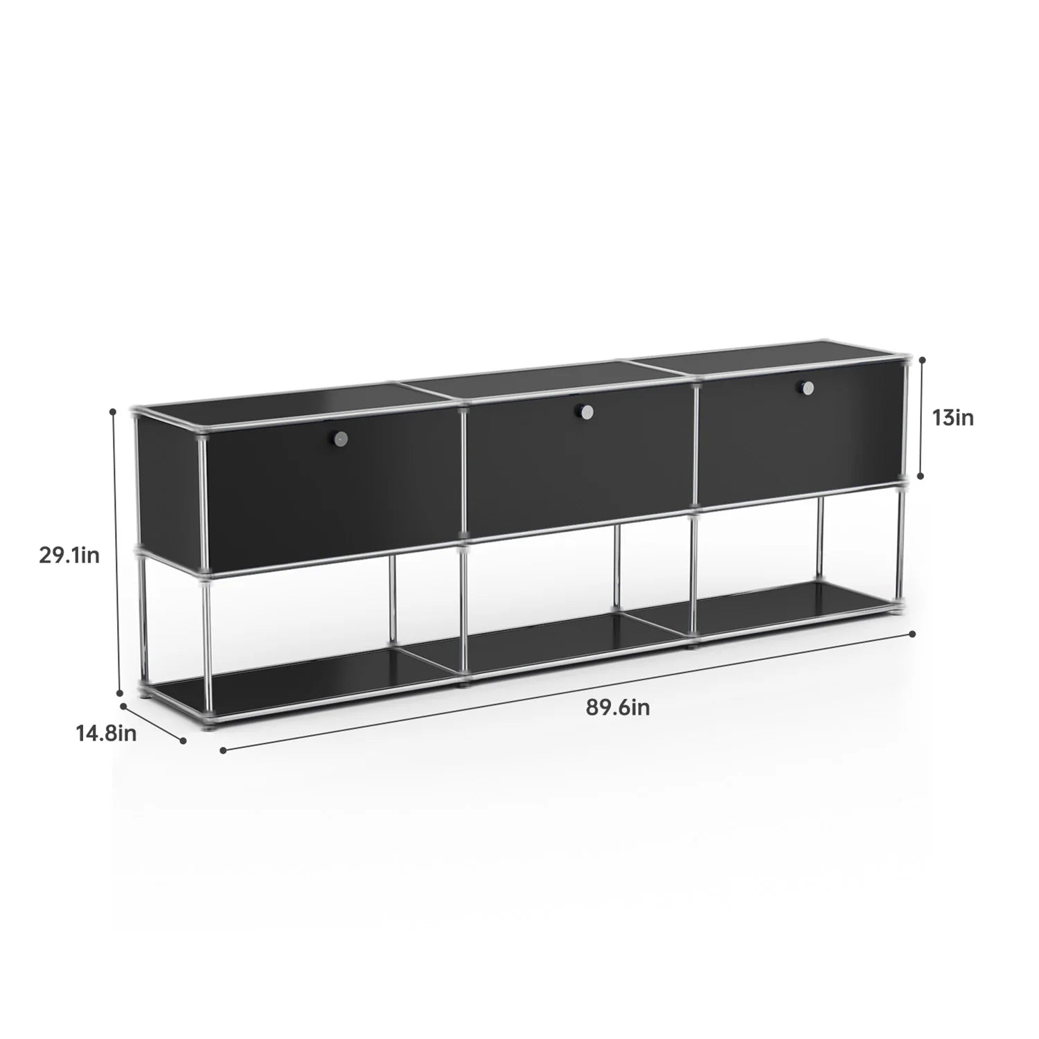 Modern Storage Cabinet Stainless Metal Organizer