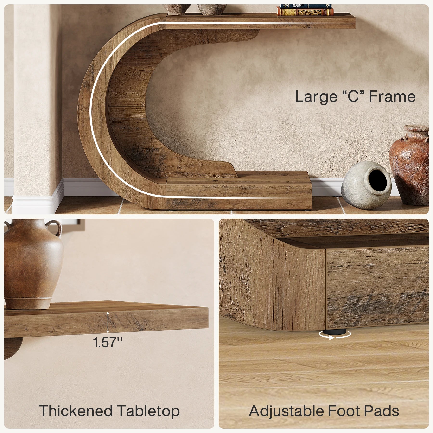 43.3" Mid-Century Modern Console Table