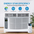 6000 BTU Window Air Conditioner, Smart WiFi AC Unit with Remote Control & Digital Display