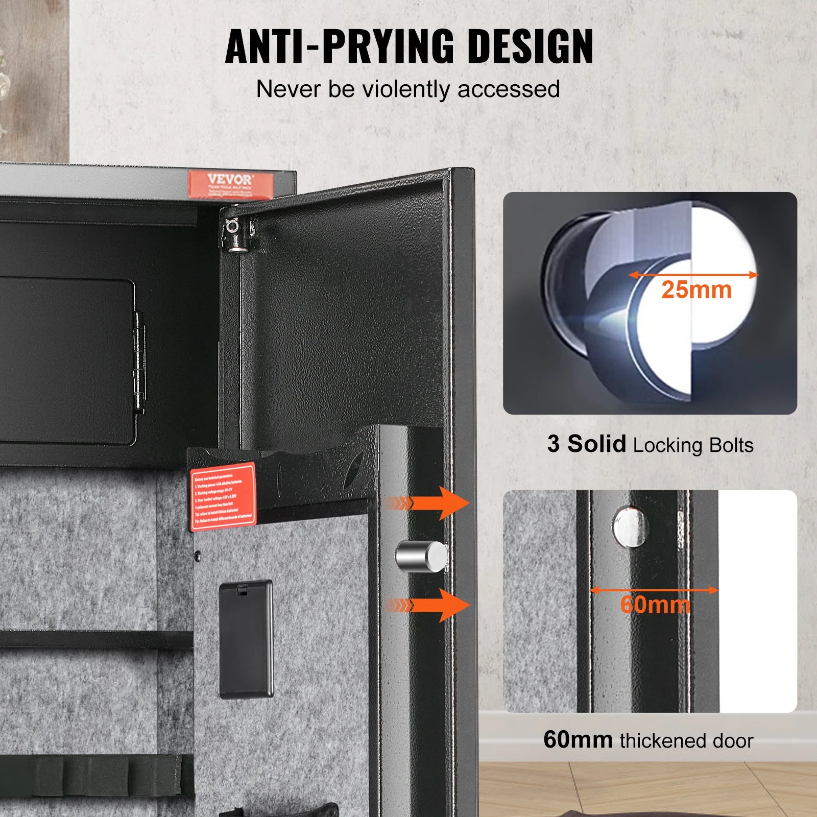 3-8 Rifles Gun Safe w/ Digital Keypad